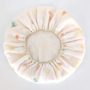 Double Layer Microfiber Terry Cloth Lined Quick-Drying Cream Unisex Shower Cap